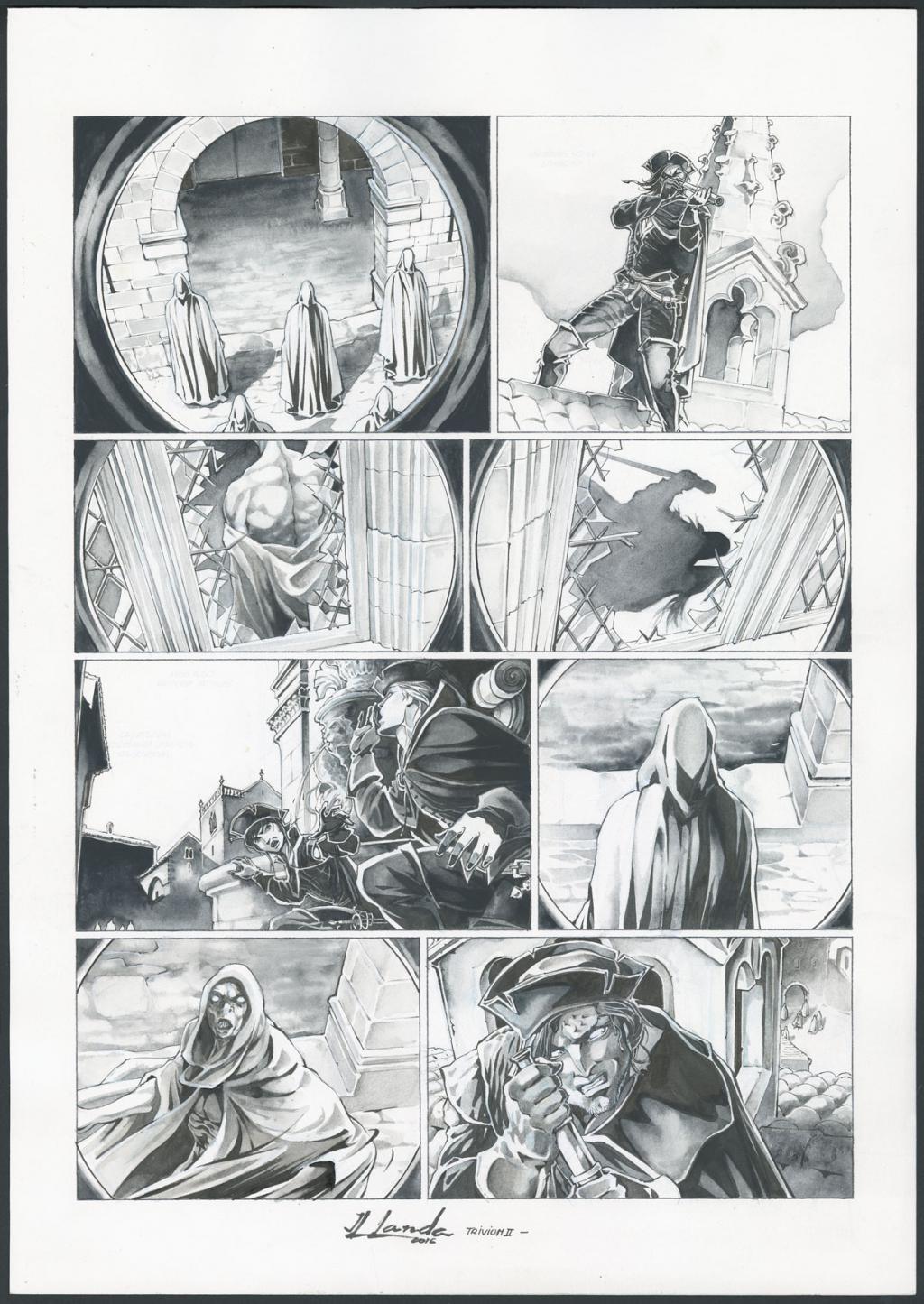 Planche originale 24 - Juan Luis Landa - Encre de Chine et lavis sur papier - 5579