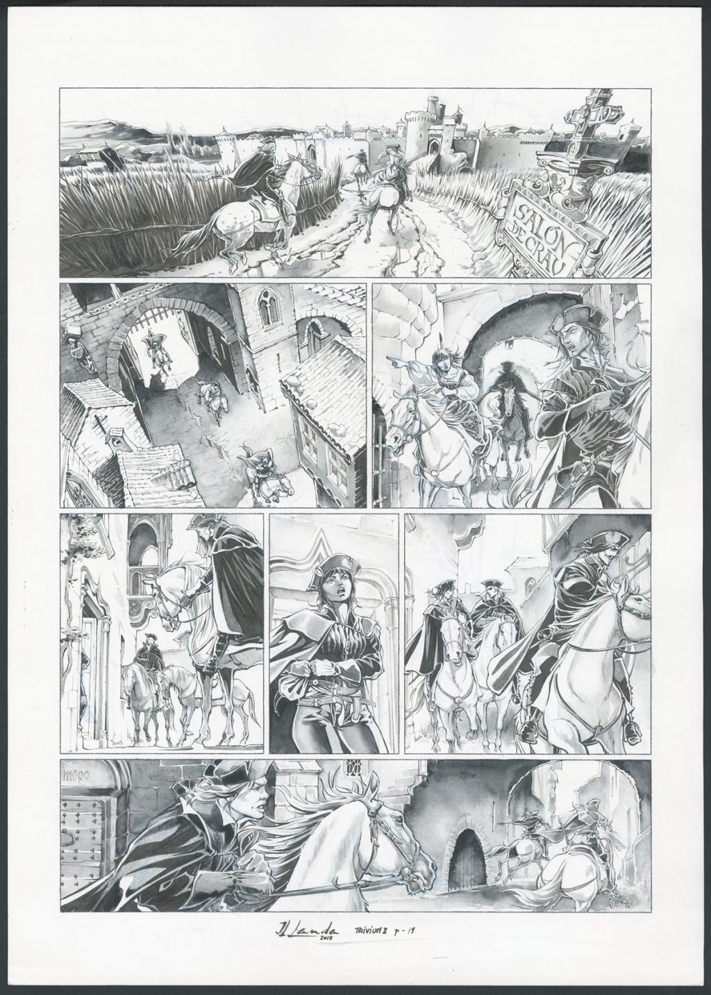 Planche originale 19 - Juan Luis Landa - Encre de Chine et lavis sur papier - 5578