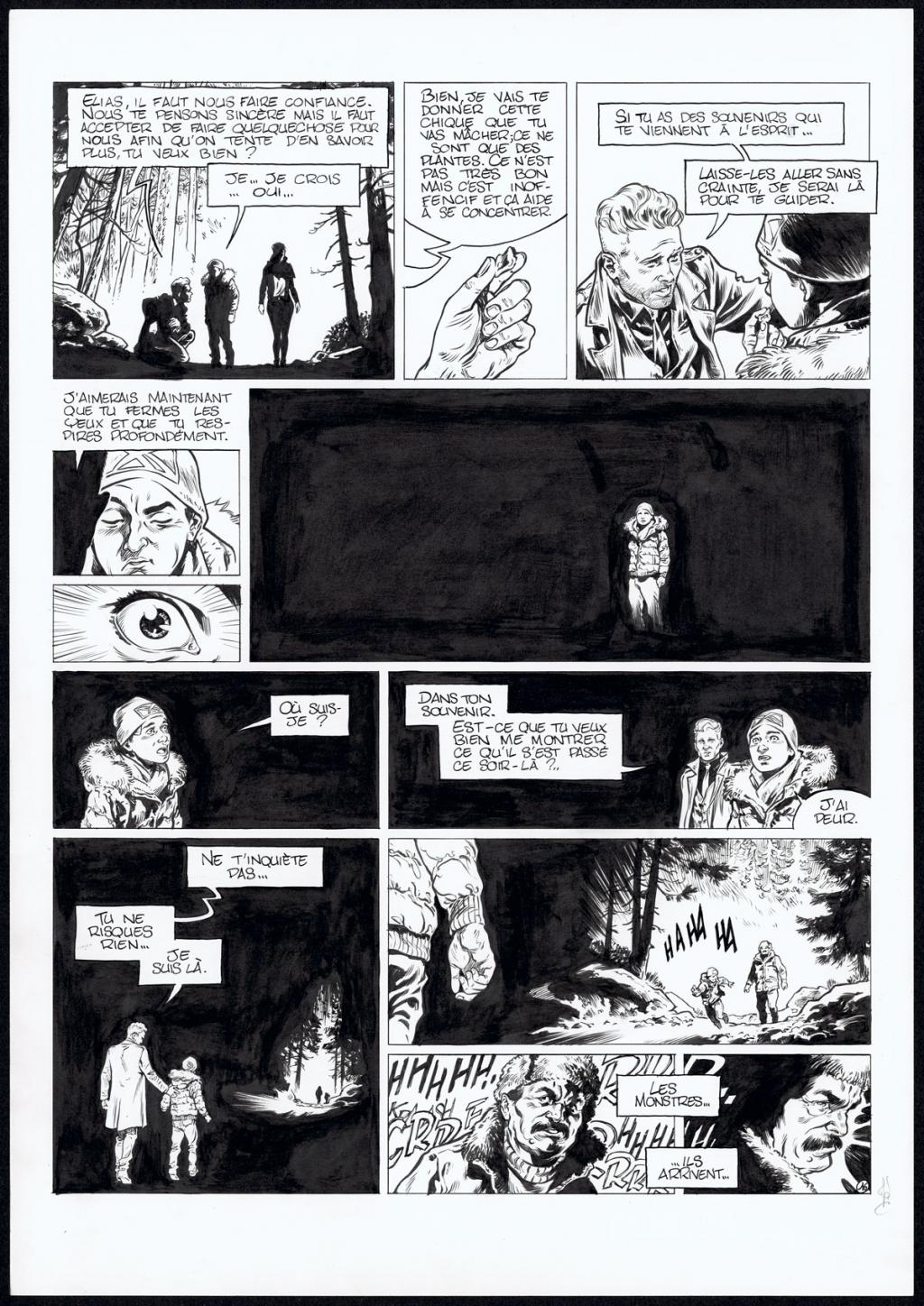 planche originale - Jean Charles Poupard - Encre de Chine et gouache blanche - 4724