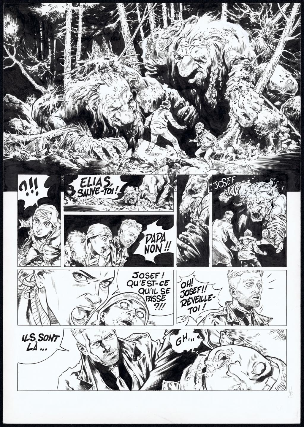 planche originale - Jean Charles Poupard - Encre de Chine et gouache blanche - 5551