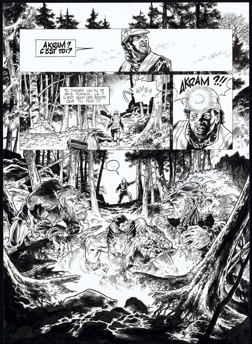 planche originale - Jean Charles Poupard - Encre de Chine et gouache blanche - 4722