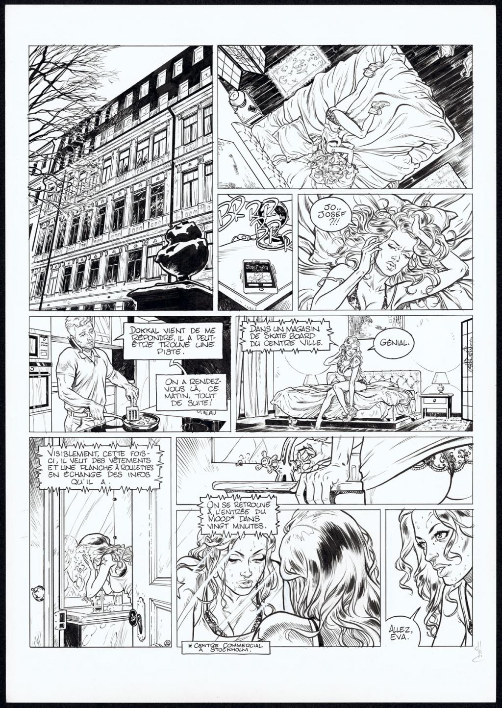 planche originale - Jean Charles Poupard - Encre de Chine et gouache blanche - 4721