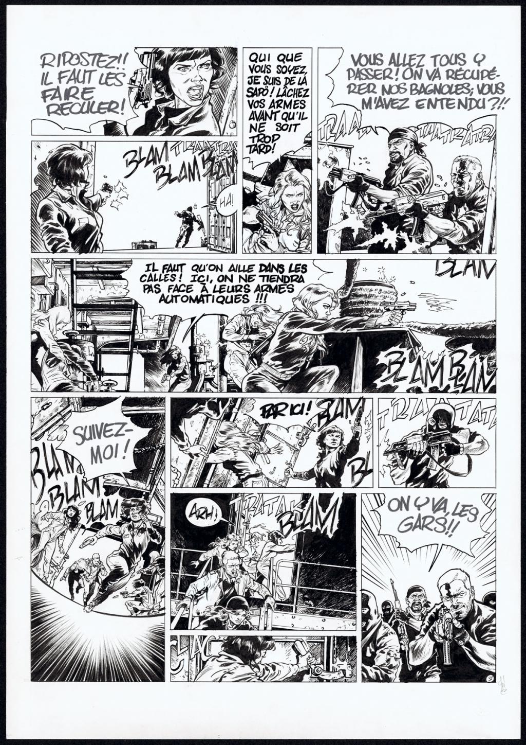 planche originale - Jean Charles Poupard - Encre de Chine et gouache blanche - 4718