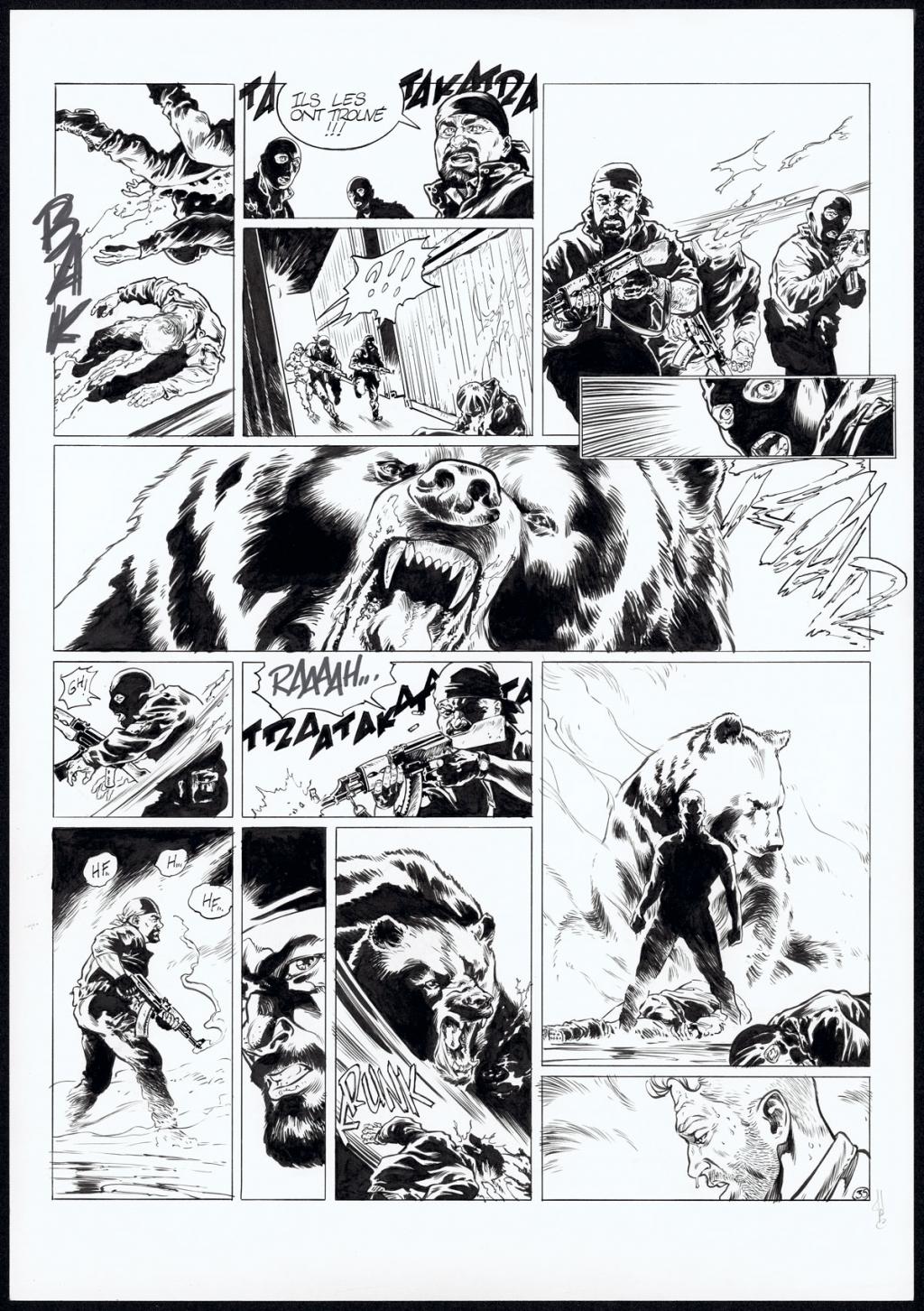 planche originale - Jean Charles Poupard - Encre de Chine et gouache blanche - 5550