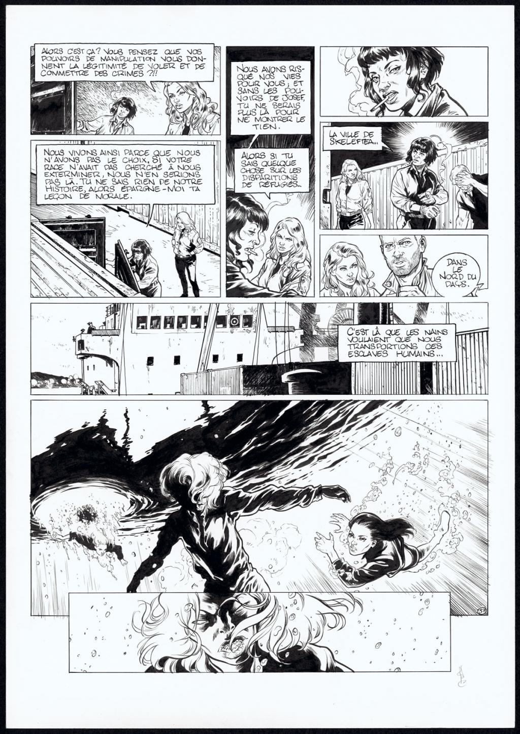 planche originale - Jean Charles Poupard - Encre de Chine et gouache blanche - 4715