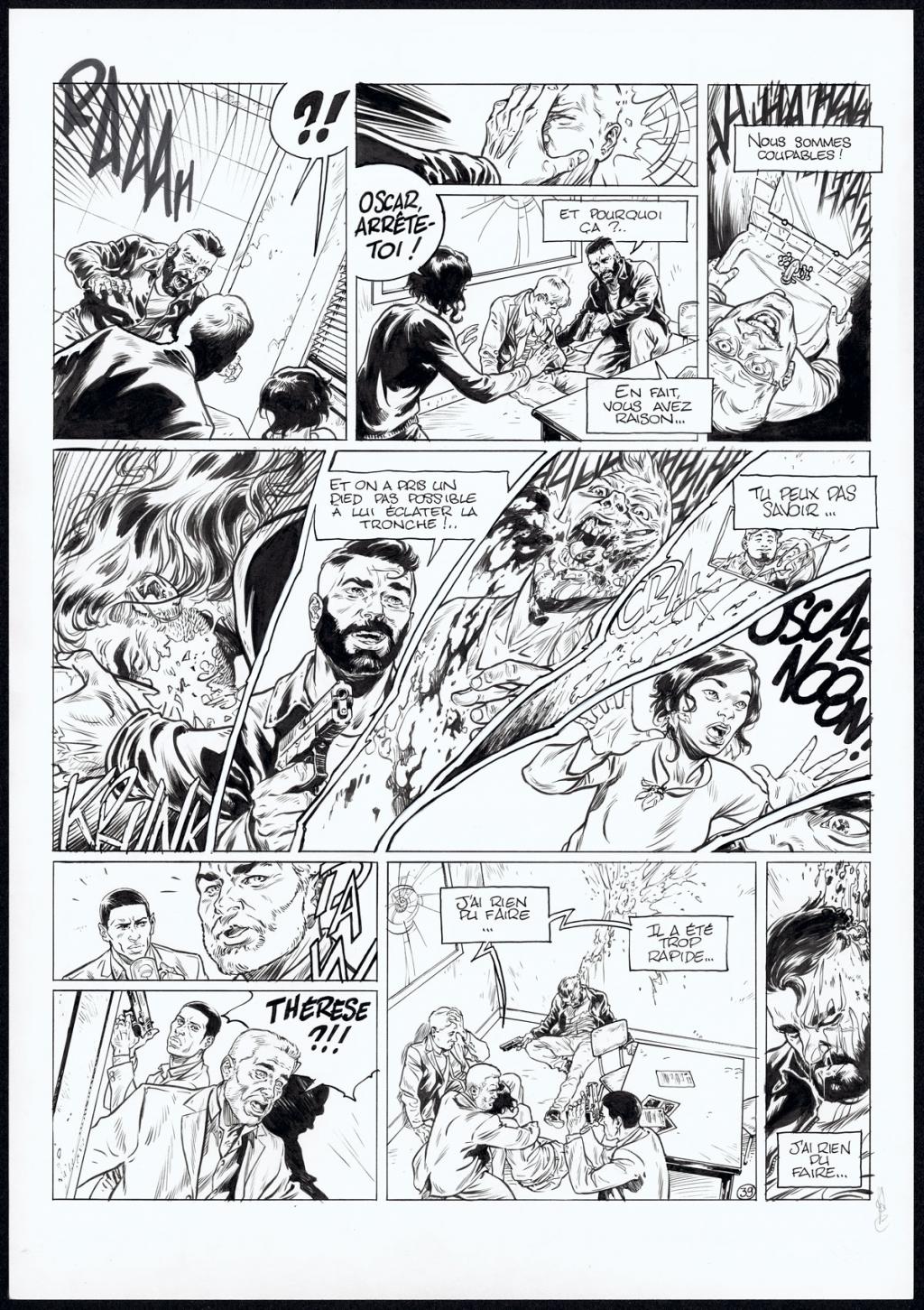 planche originale - Jean Charles Poupard - Encre de Chine et gouache blanche - 4713