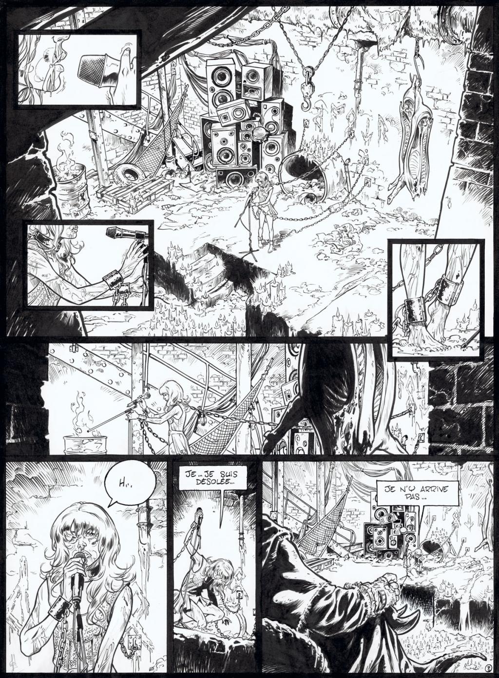 planche originale - Jean Charles Poupard - Encre de Chine et gouache blanche - 5208