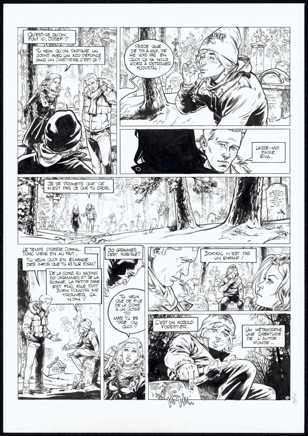 planche originale - Jean Charles Poupard - Encre de Chine et gouache blanche - 4708