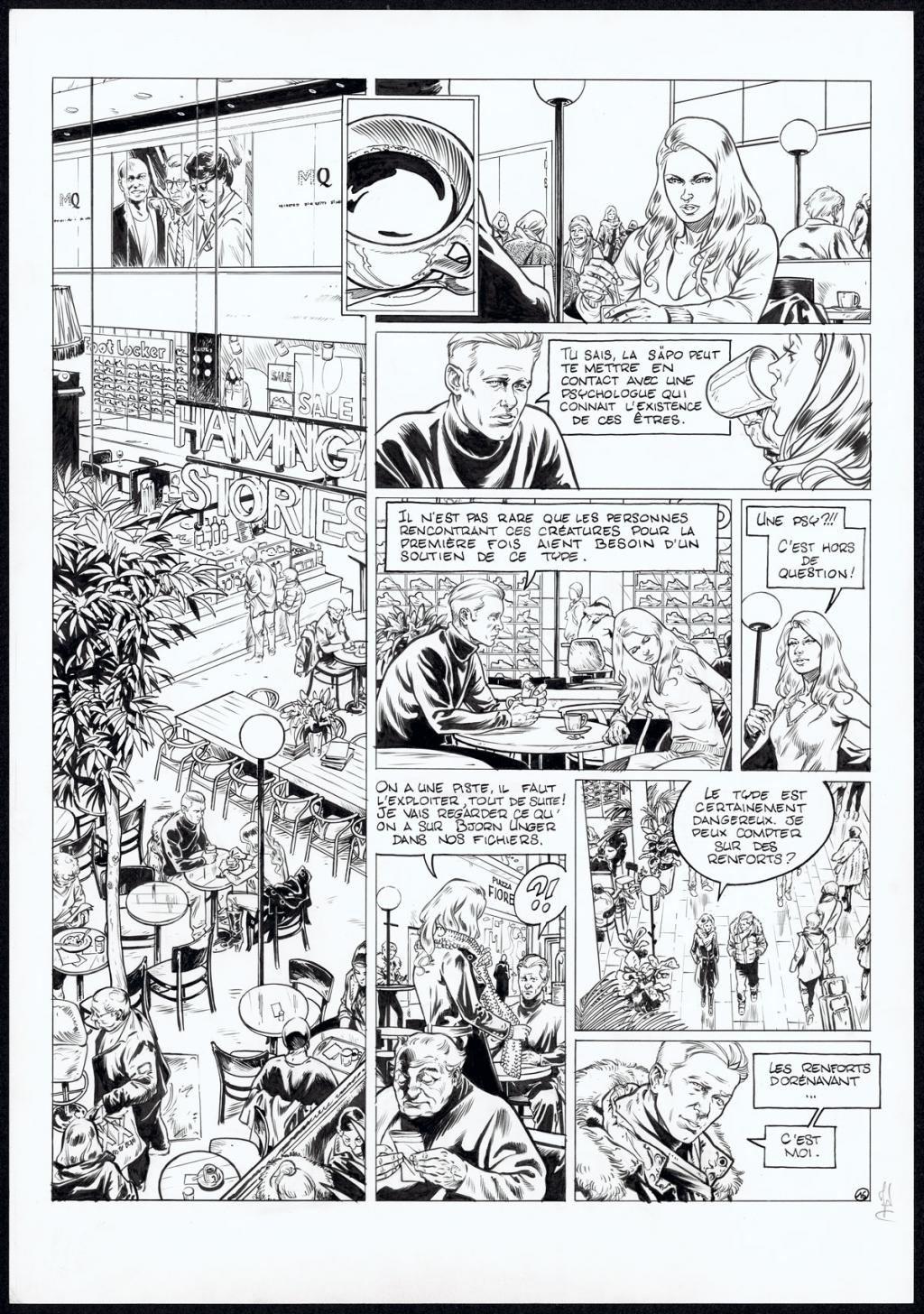 planche originale - Jean Charles Poupard - Encre de Chine et gouache blanche - 4707