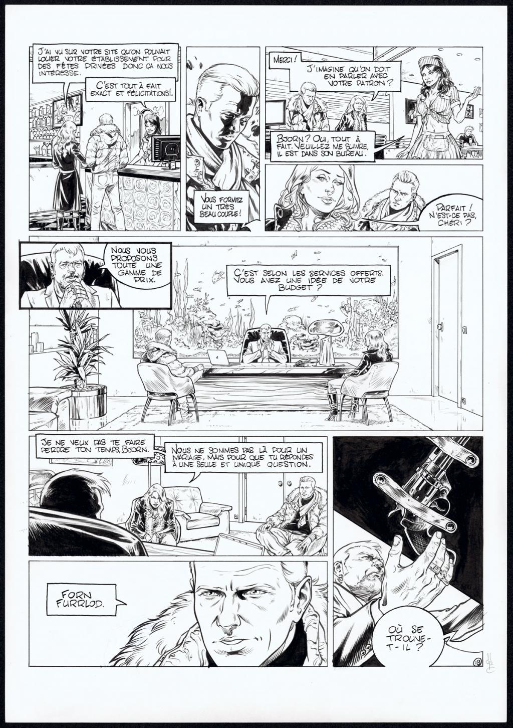 planche originale - Jean Charles Poupard - Encre de Chine et gouache blanche - 4706