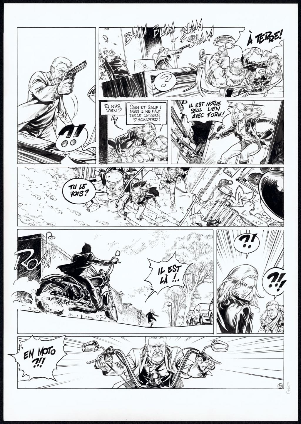 planche originale - Jean Charles Poupard - Encre de Chine et gouache blanche - 4705