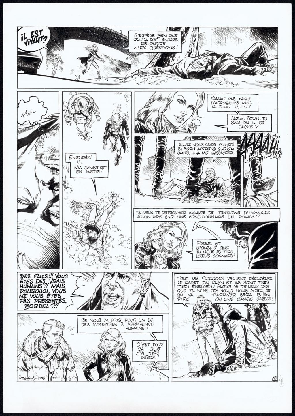 planche originale - Jean Charles Poupard - Encre de Chine et gouache blanche - 4704