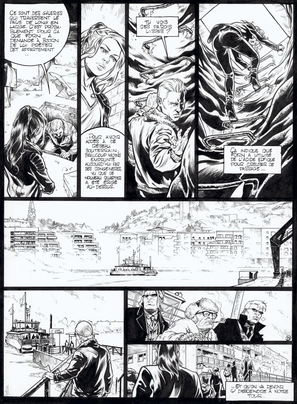 planche originale - Jean Charles Poupard - Encre de Chine et gouache blanche - 4703