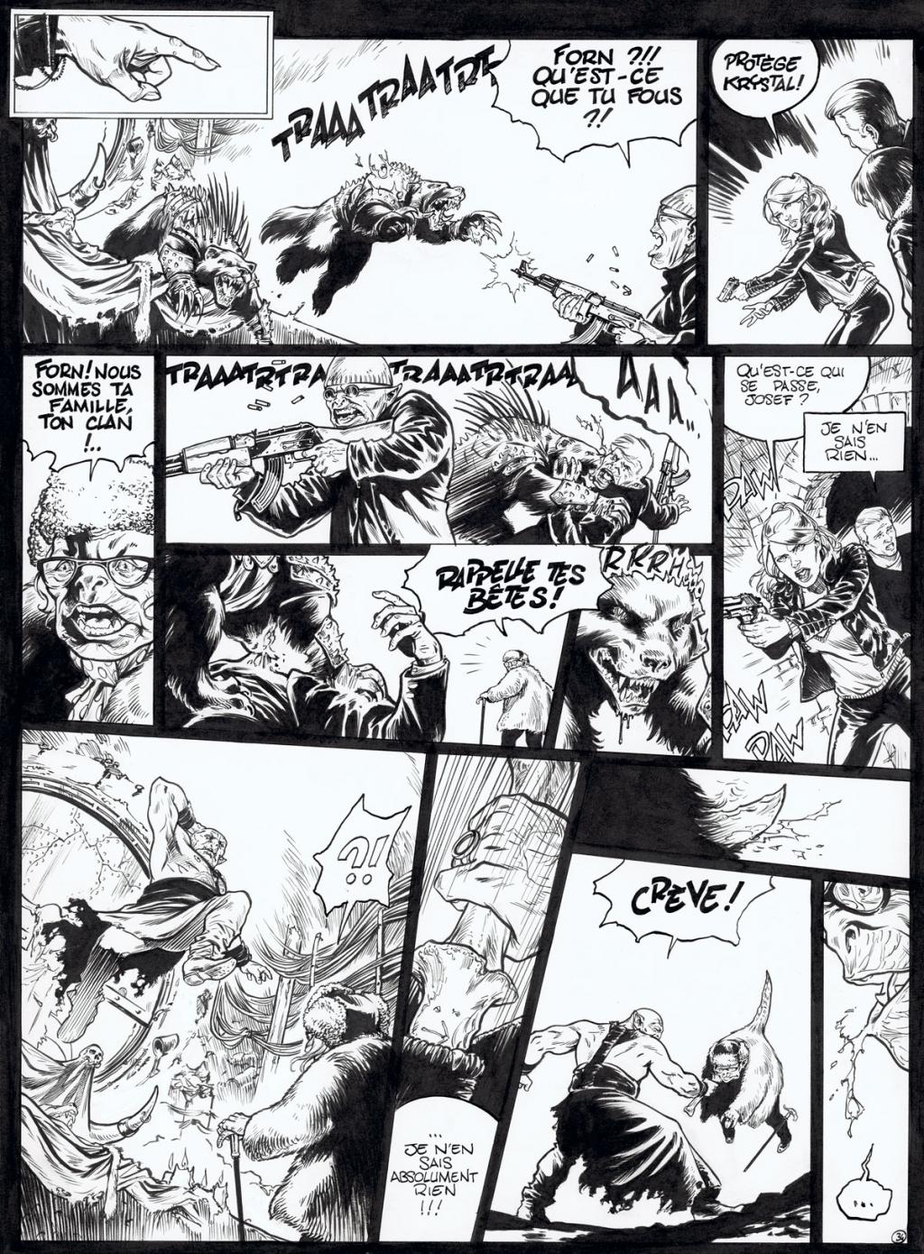 planche originale - Jean Charles Poupard - Encre de Chine et gouache blanche - 4702