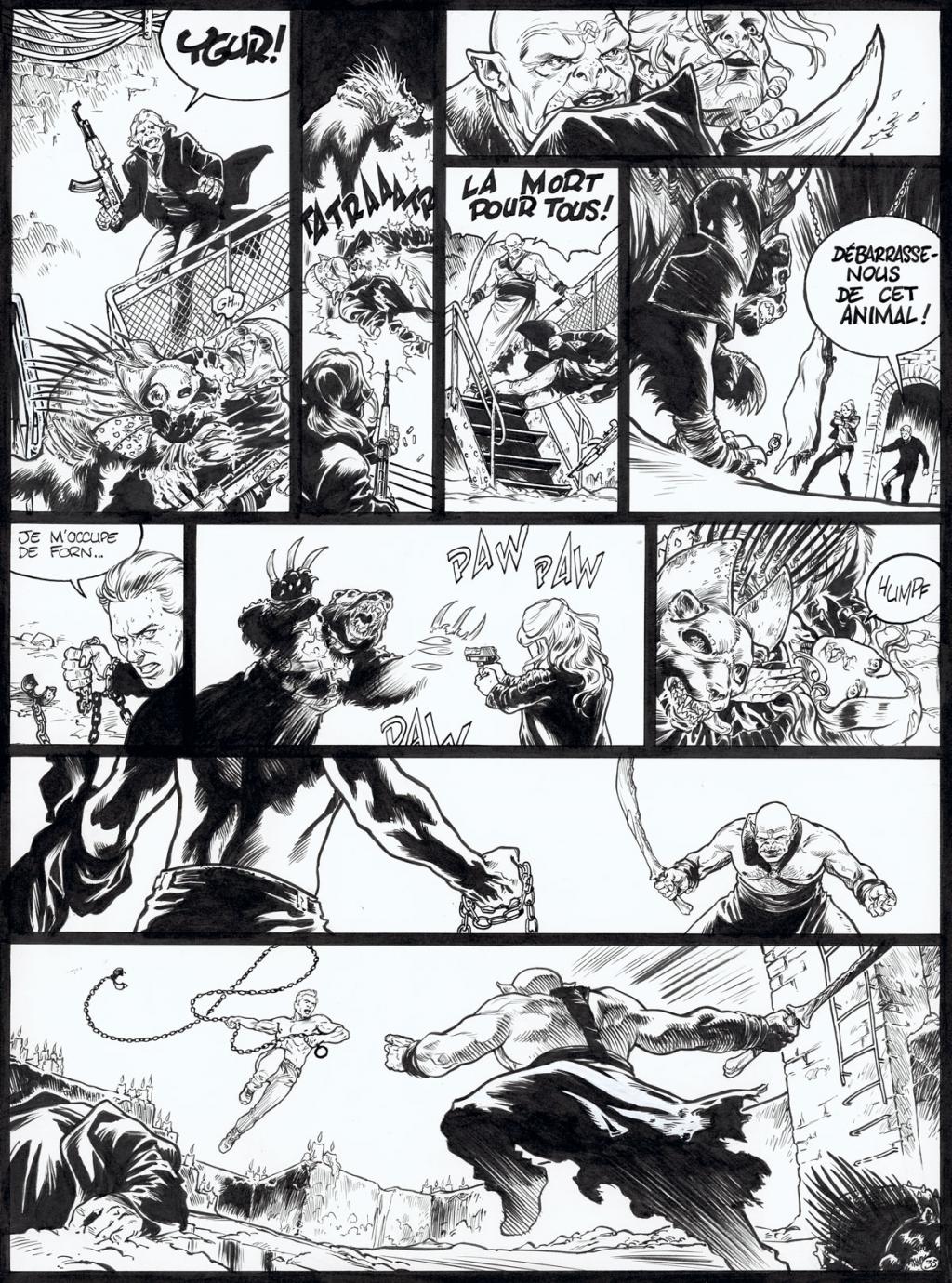 planche originale - Jean Charles Poupard - Encre de Chine et gouache blanche - 4701