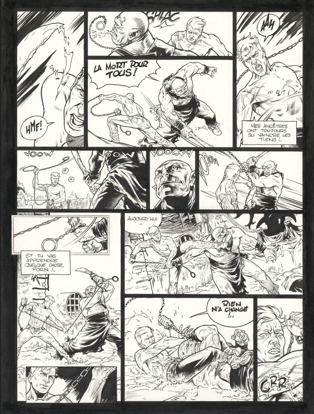 planche originale - Jean Charles Poupard - Encre de Chine et gouache blanche - 4700