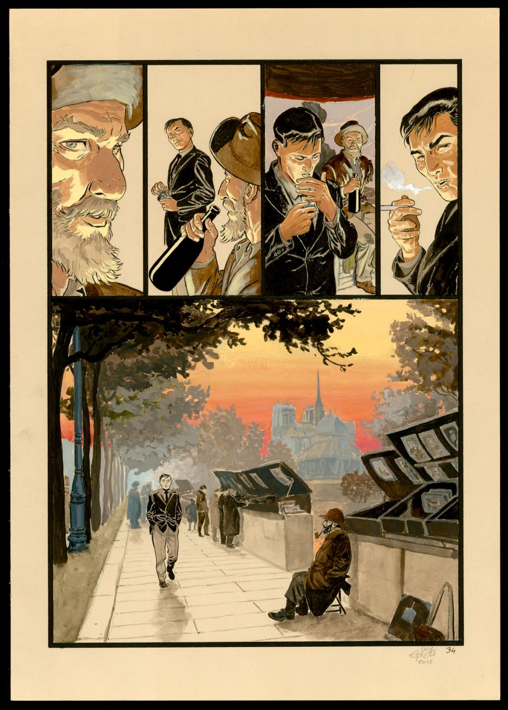 Planche originale 34 - Erbetta Luca - Gouache et encre de Chine - 4091