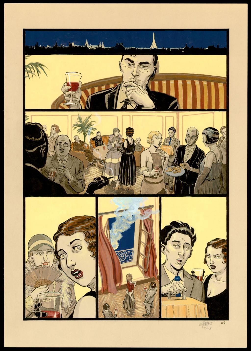 Planche originale 44 - Erbetta Luca - Gouache et encre de Chine - 4089