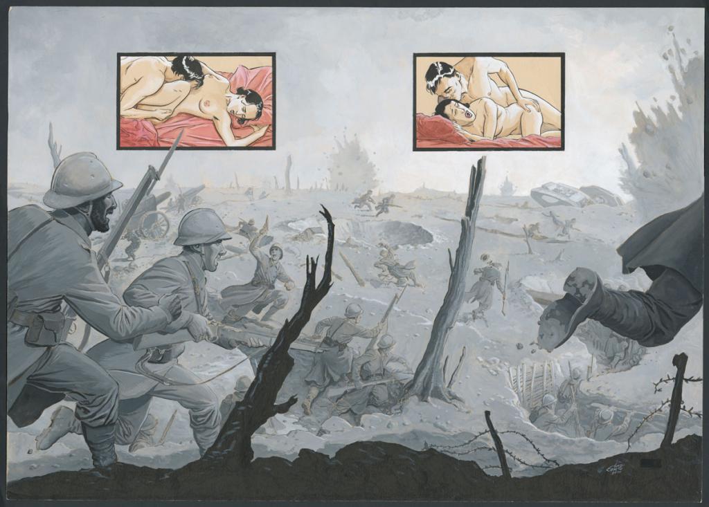 Double planche originale 79 et 80 - Erbetta Luca - Gouache et encre de Chine - 4087