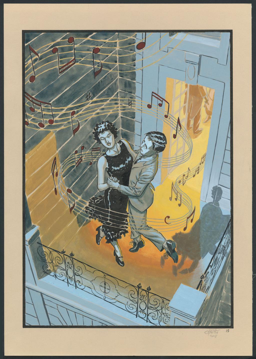 Planche originale 15 - Erbetta Luca - Gouache et encre de Chine - 4085