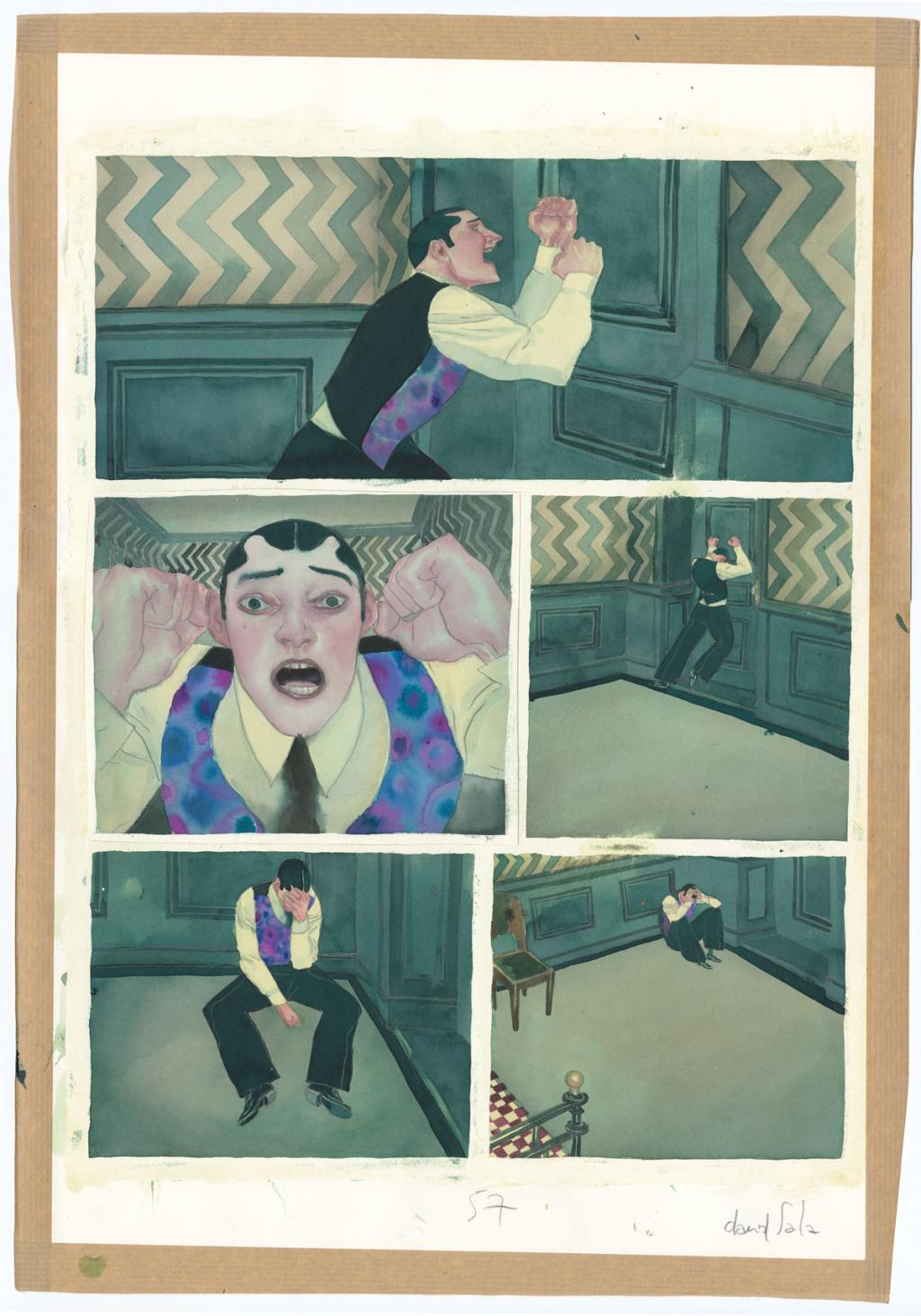 Planche originale n°57 - David Sala - Aquarelle et mine de plomb sur papier - 4046