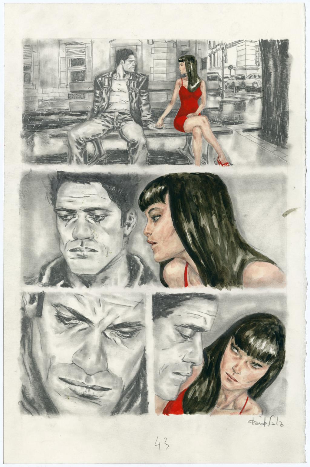 Planche originale n°43 - David Sala - Aquarelle et mine de plomb sur papier - 4043