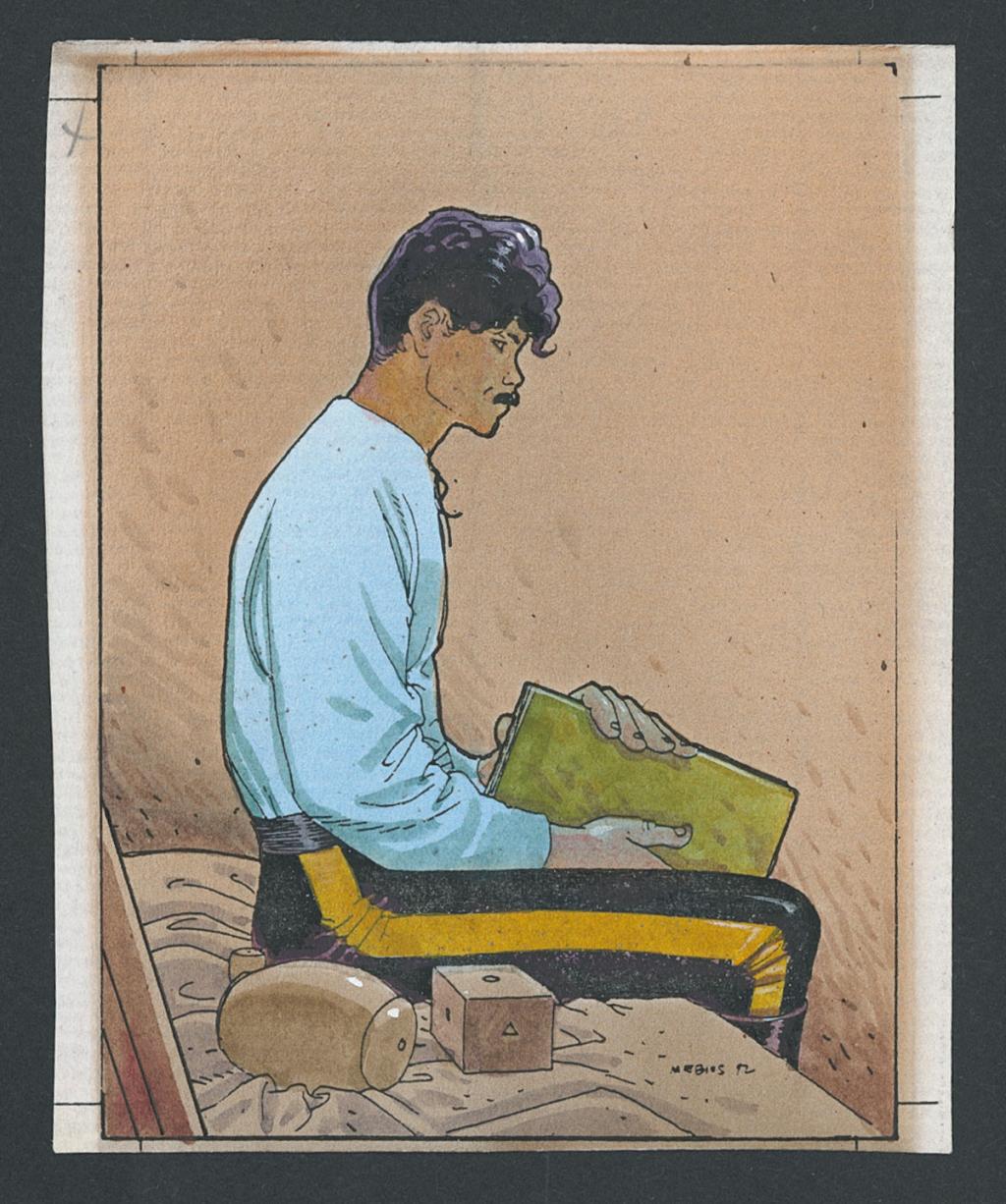 Mise en couleur originale pour une carte à collectionner éditée par Artwork, Comic Images - Moebius - Aquarelle sur papier - 4149