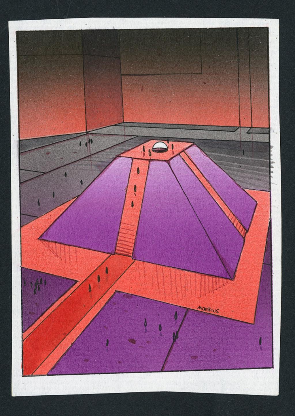 Mise en couleur originale pour une carte à collectionner éditée par Artwork, Comic Images - Moebius - Aquarelle sur papier - 4150