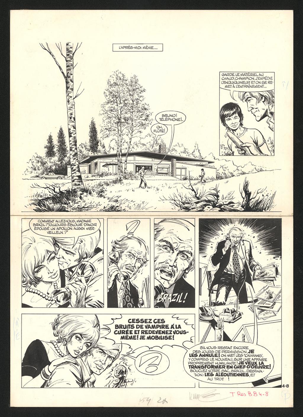 Planche originale n°8 - William Vance - Encre de Chine sur papier - 4462