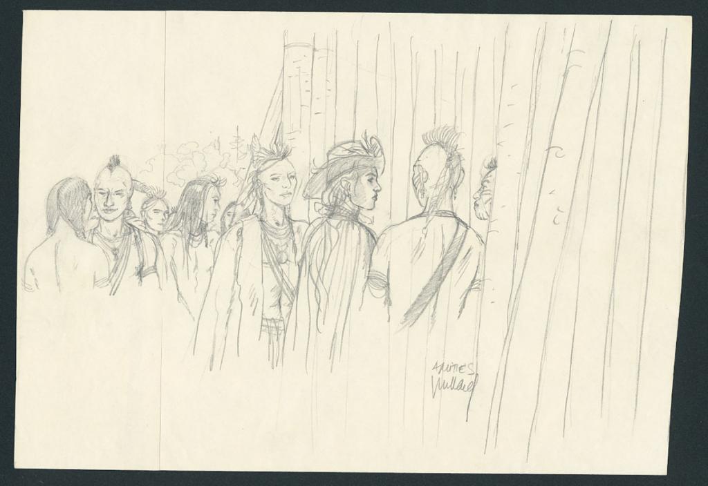 Illustration originale - André Juillard - Mine de plomb sur papier - 6229