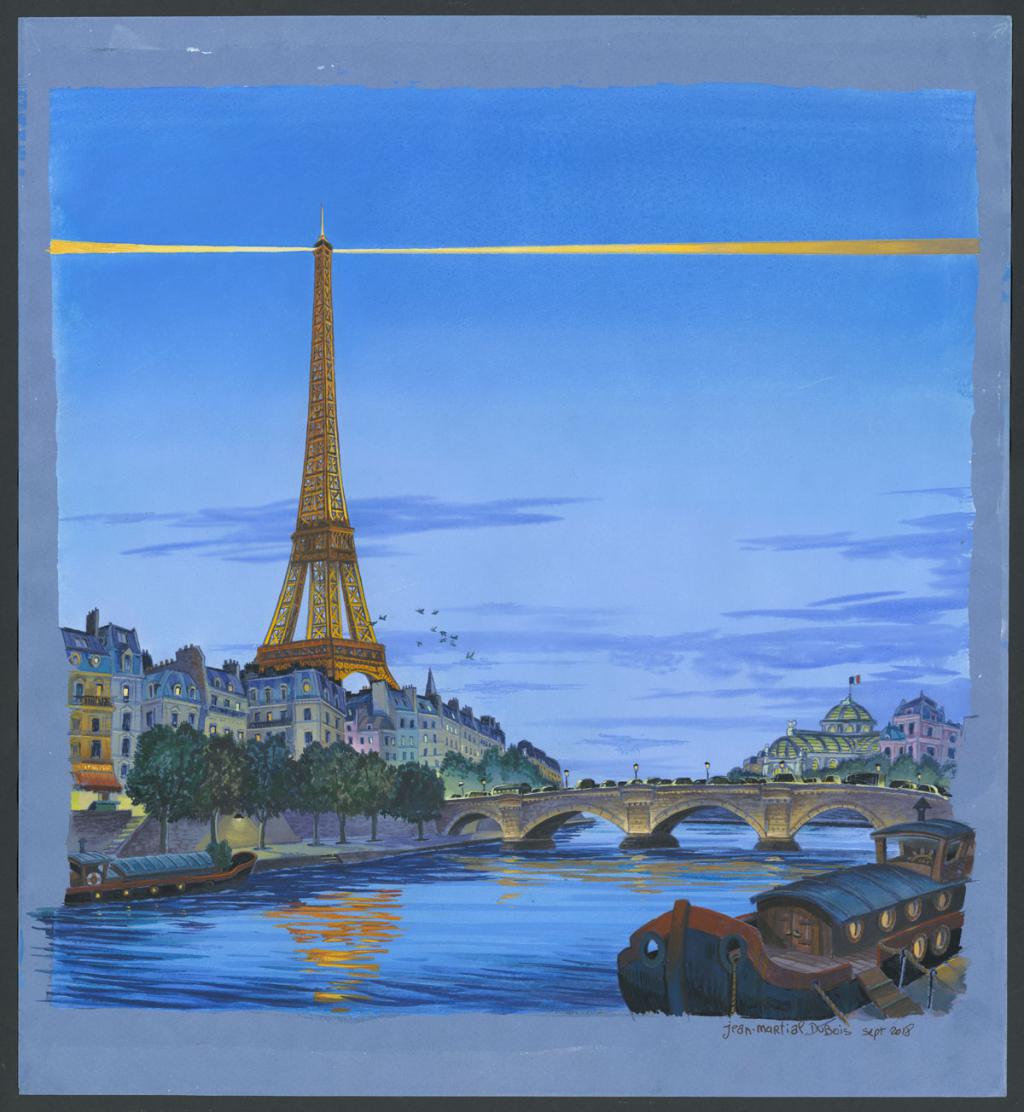 Illustration oriignale - Jean-Martial Dubois - Aquarelle et crayon de bois sur papier - 5185