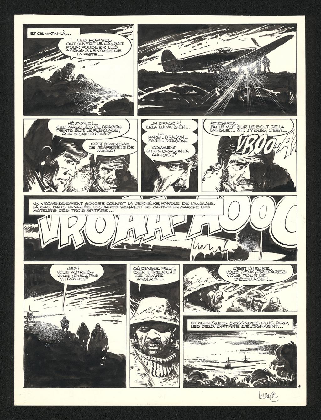 Planche originale n°41, prépubliée dans Le Journal de Tintin n°184 du 20 mars 1979 - William Vance - Encre de Chine sur papier - 5660
