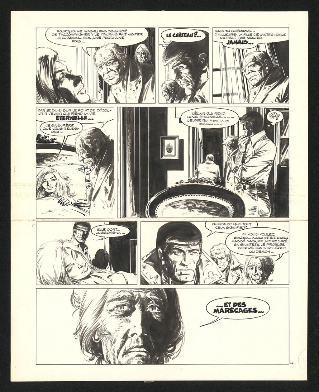 Planche originale n°15 - William Vance - Encre de Chine et gouache blanche sur papier - 5609