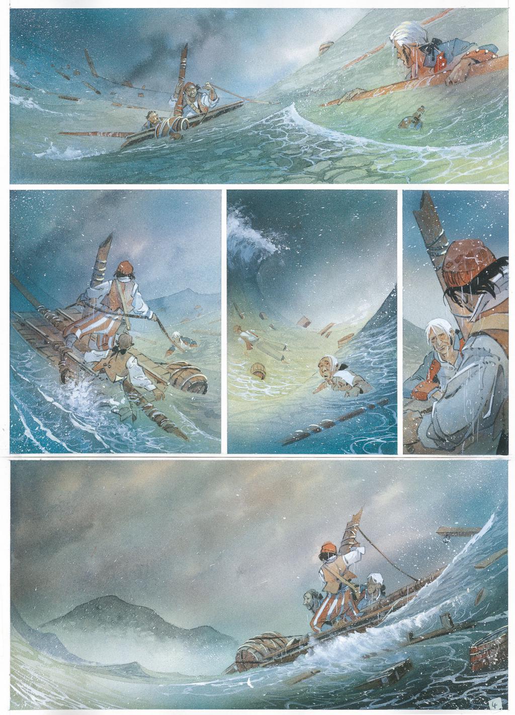 Planche originale n°4 - Patrick Prugne - Aquarelle et crayon sur papier - 5352