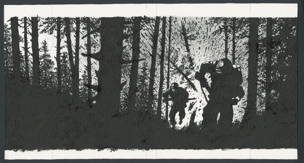 Couverture originale de l'édition spéciale - Steve Cuzor - Encre de Chine et rehauts de gouache blanche sur p - 5121