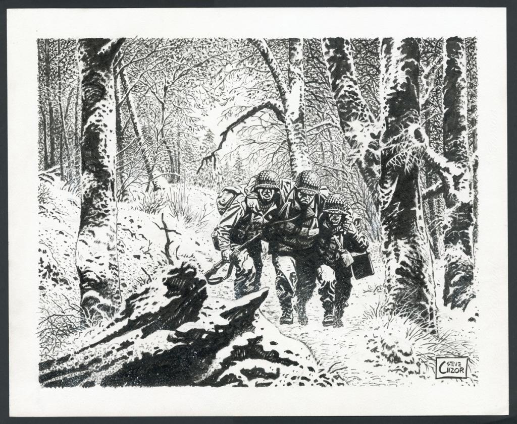 Illustration originale - Steve Cuzor - Encre de Chine et rehauts de gouache blanche sur p - 4271