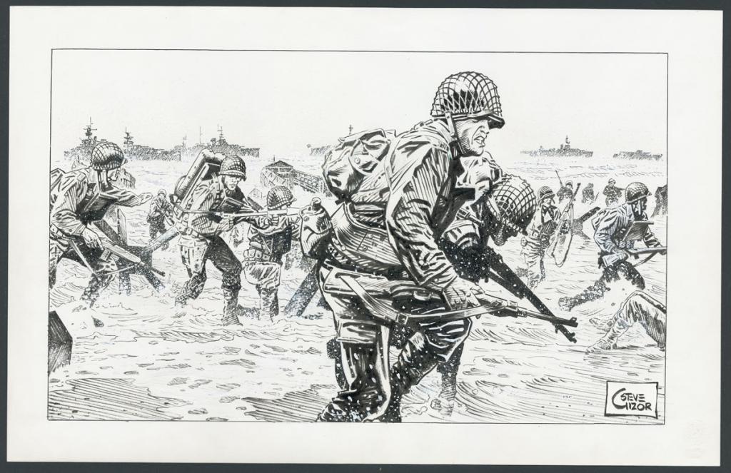 Illustration originale - Steve Cuzor - Encre de Chine et rehauts de gouache blanche sur p - 4270