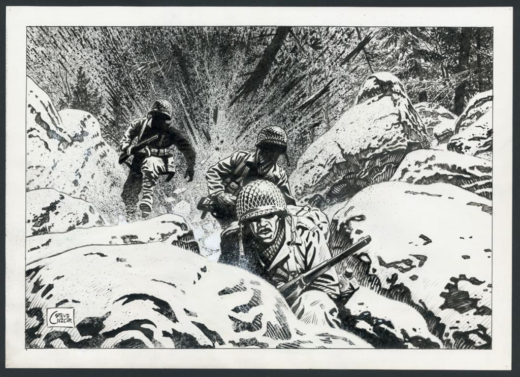 Illustration originale - Steve Cuzor - Encre de Chine et rehauts de gouache blanche sur p - 4304