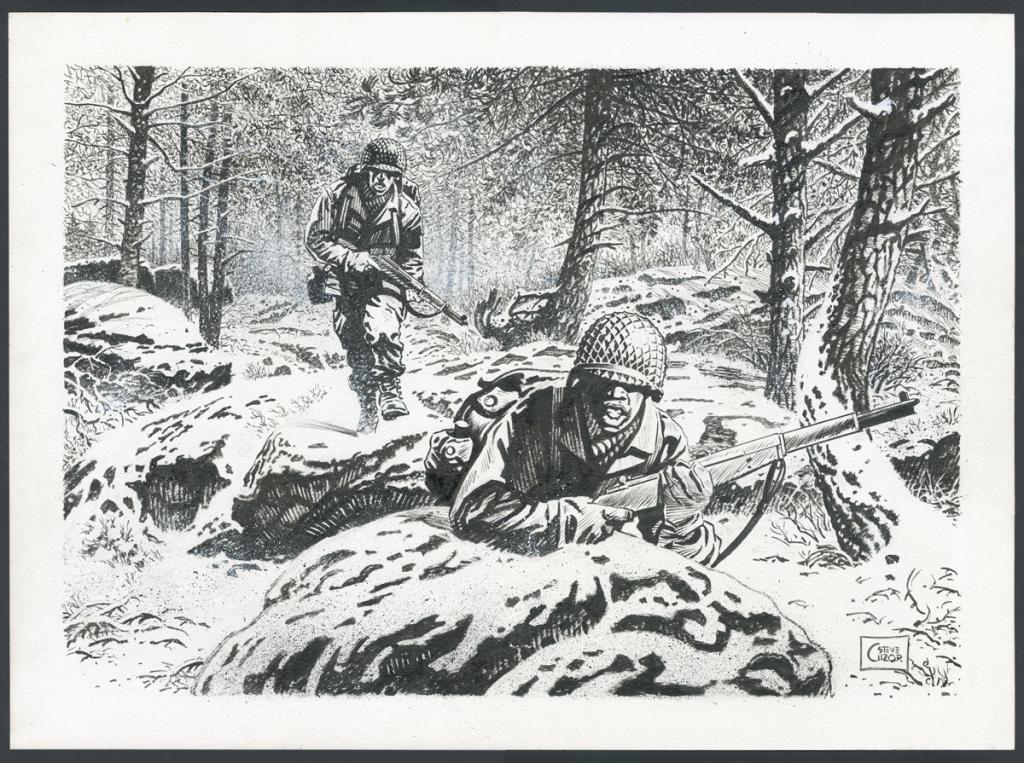 Illustration originale - Steve Cuzor - Encre de Chine et rehauts de gouache blanche sur p - 4269