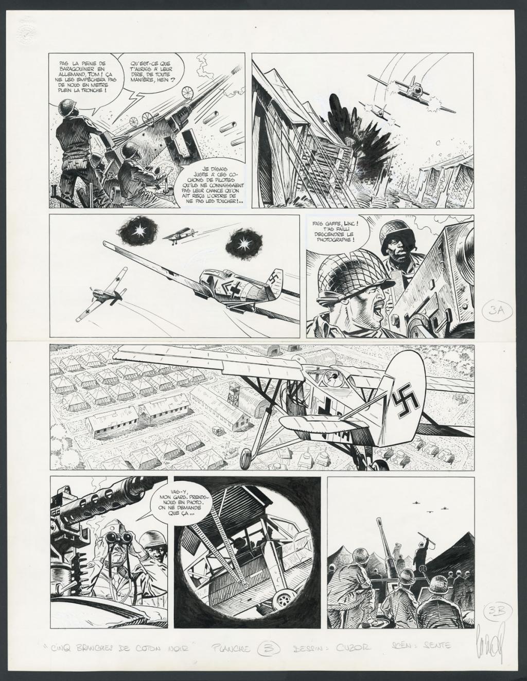 Planche originale n°3, prologue - Steve Cuzor - Encre de Chine et rehauts de gouache blanche sur p - 4268