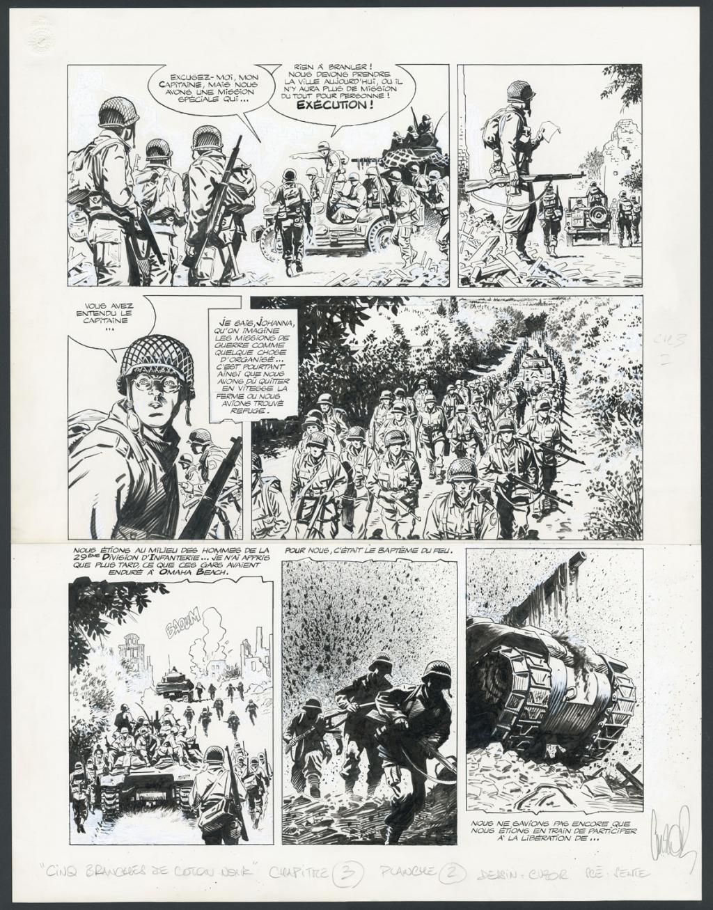 Planche originale n°2, chapitre 3 - Steve Cuzor - Encre de Chine et rehauts de gouache blanche sur p - 4266