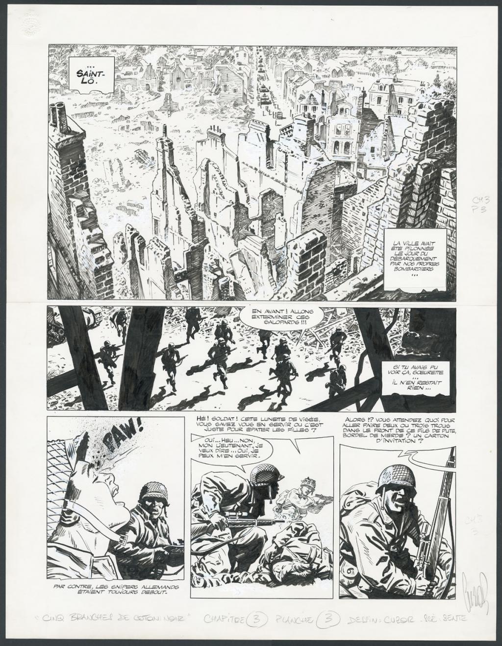Planche originale n°3, chapitre 3 - Steve Cuzor - Encre de Chine et rehauts de gouache blanche sur p - 4265