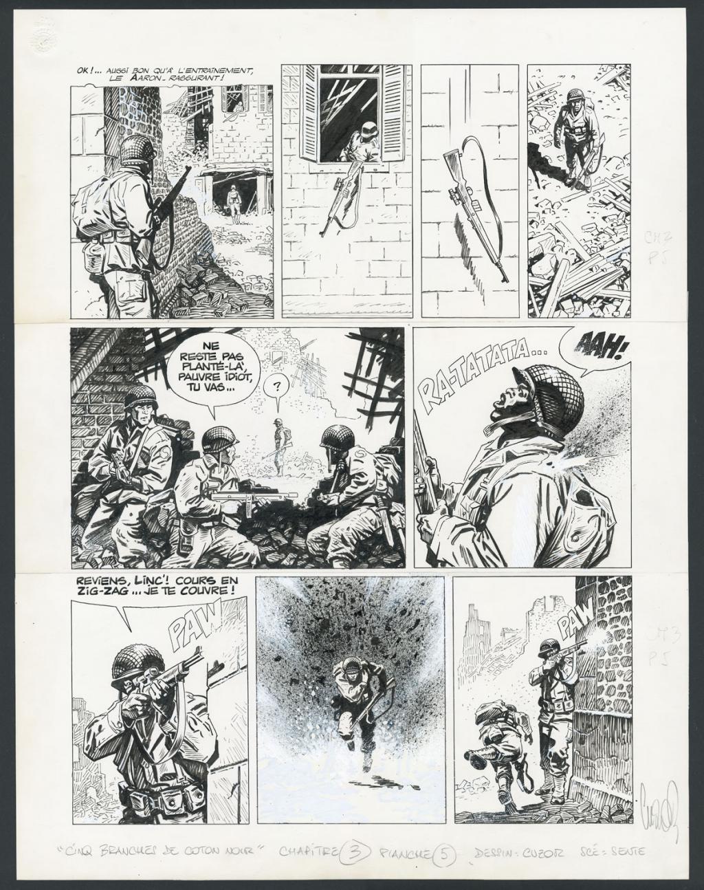 Planche originale n°5, chapitre 3 - Steve Cuzor - Encre de Chine et rehauts de gouache blanche sur p - 5542