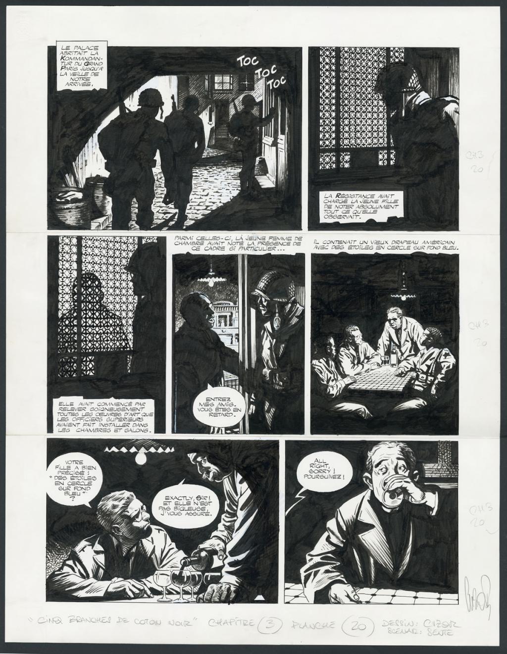 Planche originale n°20, chapitre 3 - Steve Cuzor - Encre de Chine et rehauts de gouache blanche sur p - 5541