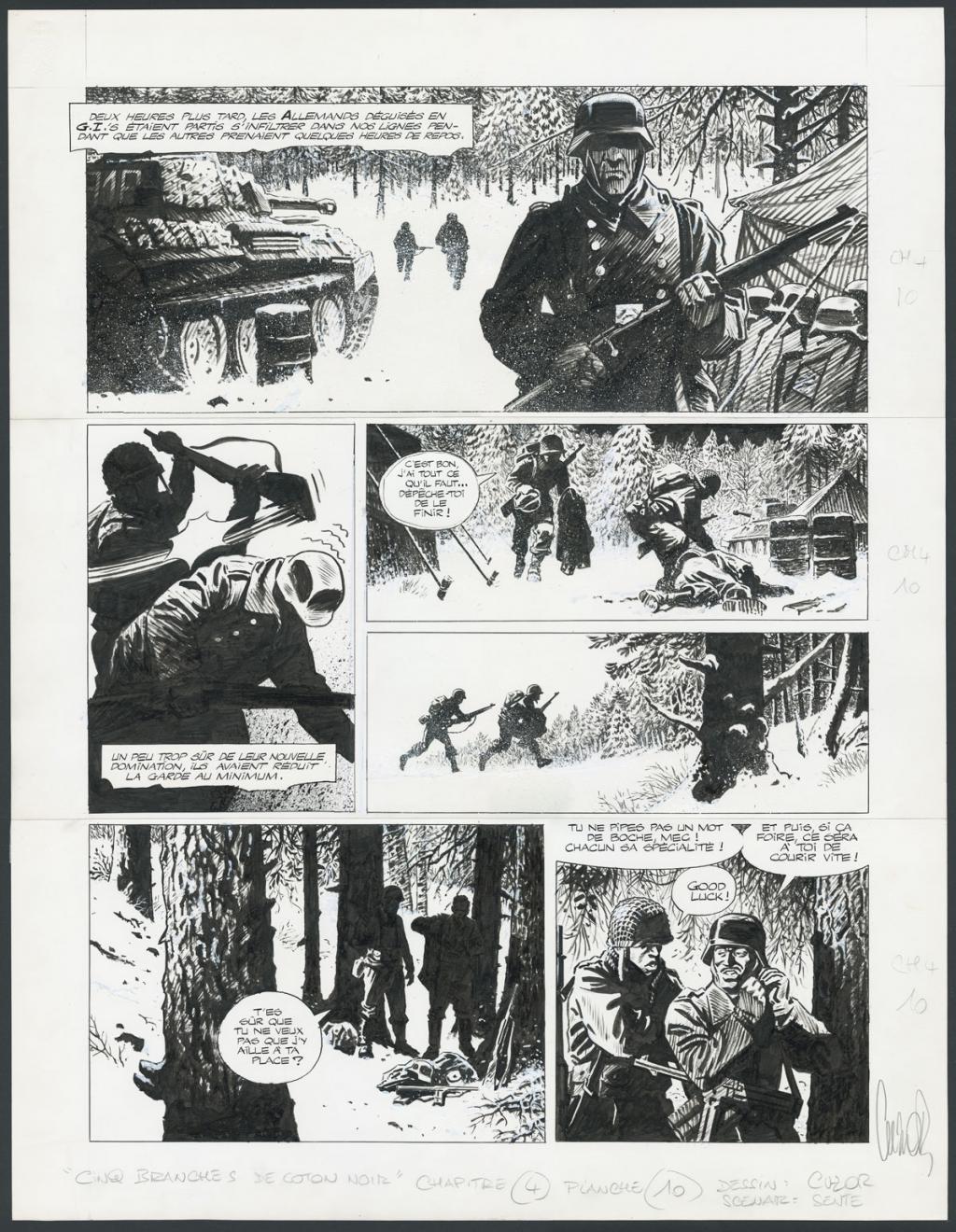 Planche originale n°10, chapitre 4 - Steve Cuzor - Encre de Chine et rehauts de gouache blanche sur p - 4261