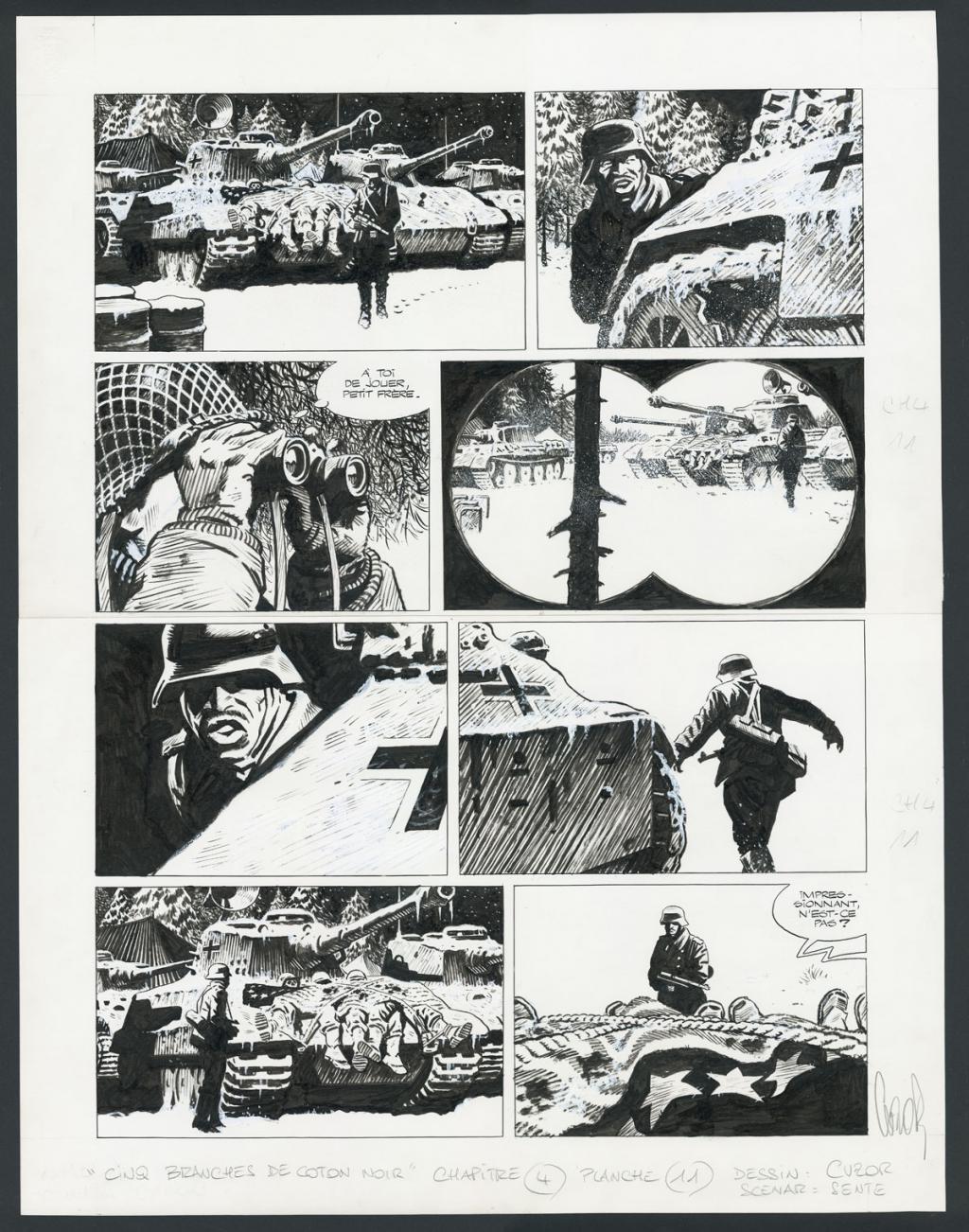 Planche originale n°11, chapitre 4 - Steve Cuzor - Encre de Chine et rehauts de gouache blanche sur p - 4260