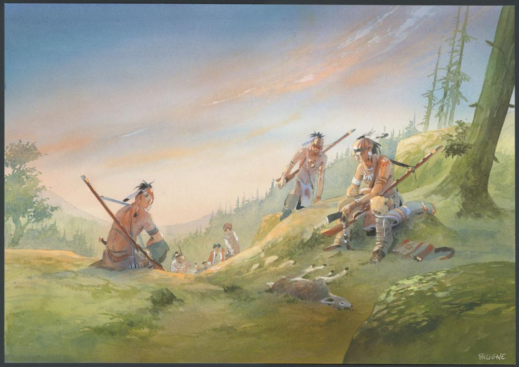 Illustration originale n°7 - Patrick Prugne - Aquarelle et crayon sur papier - 5856