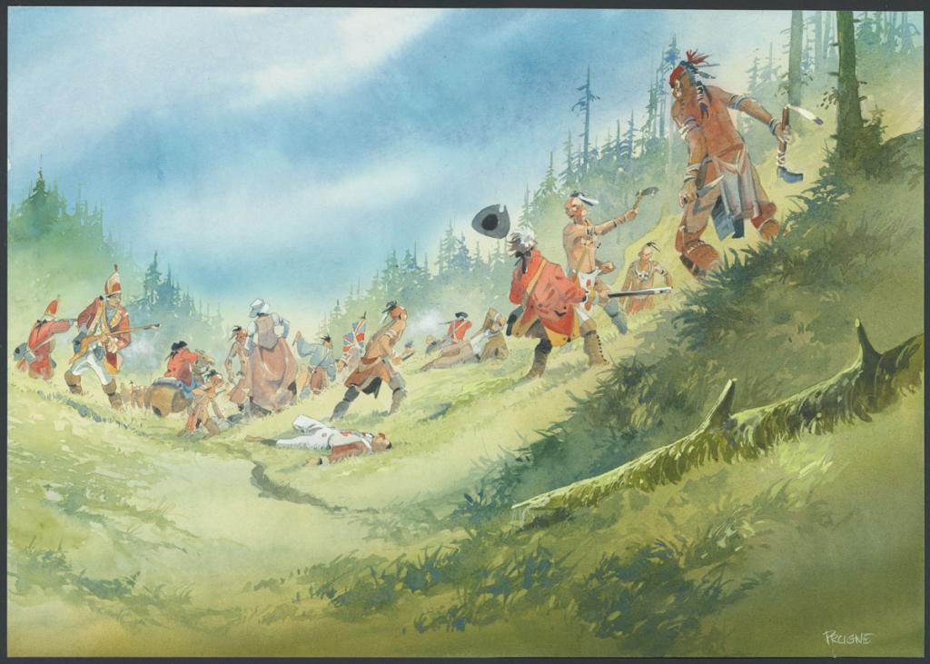 Illustration originale n°10 - Patrick Prugne - Aquarelle et crayon sur papier - 5857