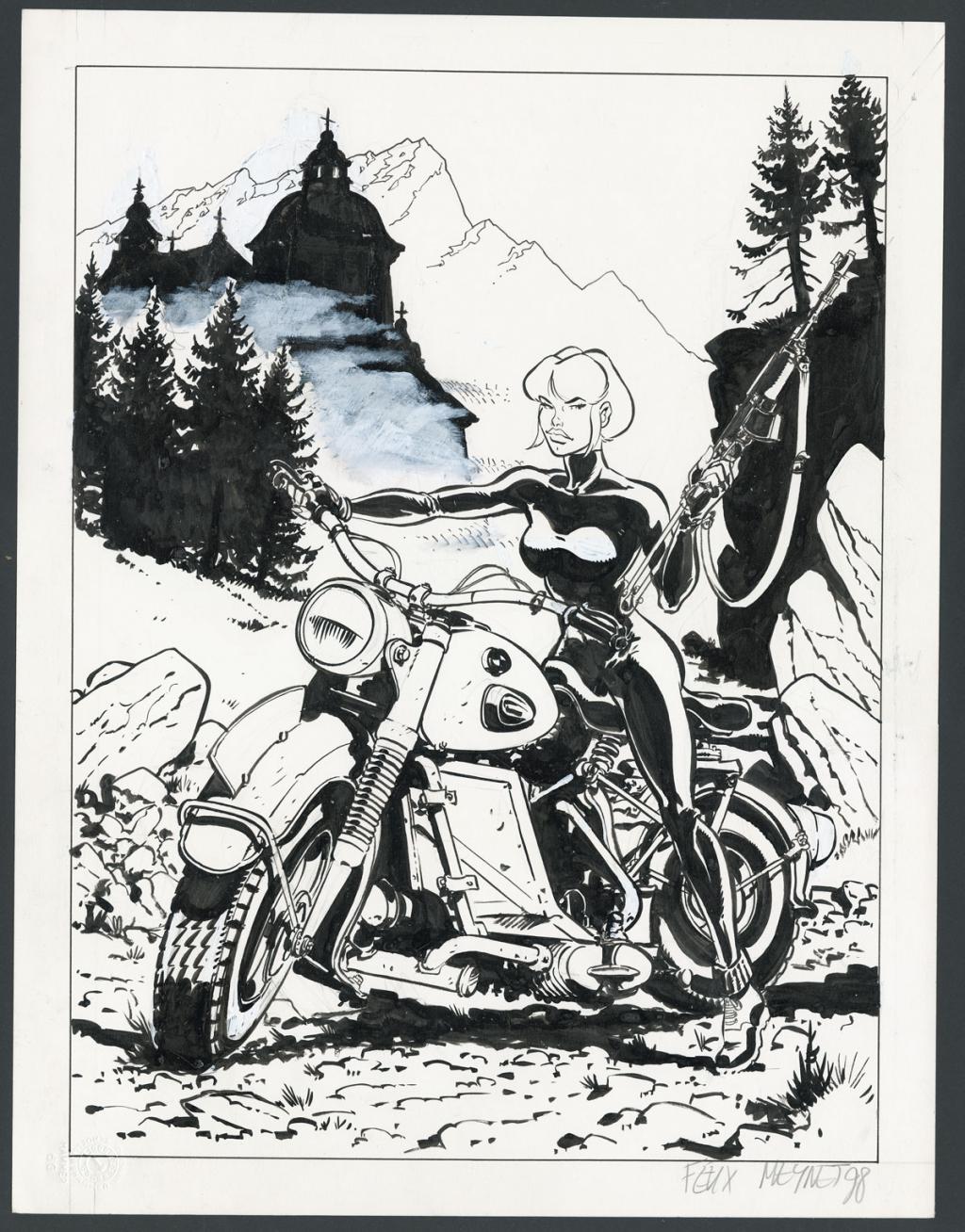 Illustration originale - Félix Meynet - Encre de Chine sur papier - 4299