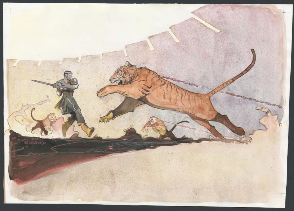 Concept-art pour le film Gladiator de Ridley Scott - Sylvain Despretz - Encre de Chine et aquarelle sur papier - 4314
